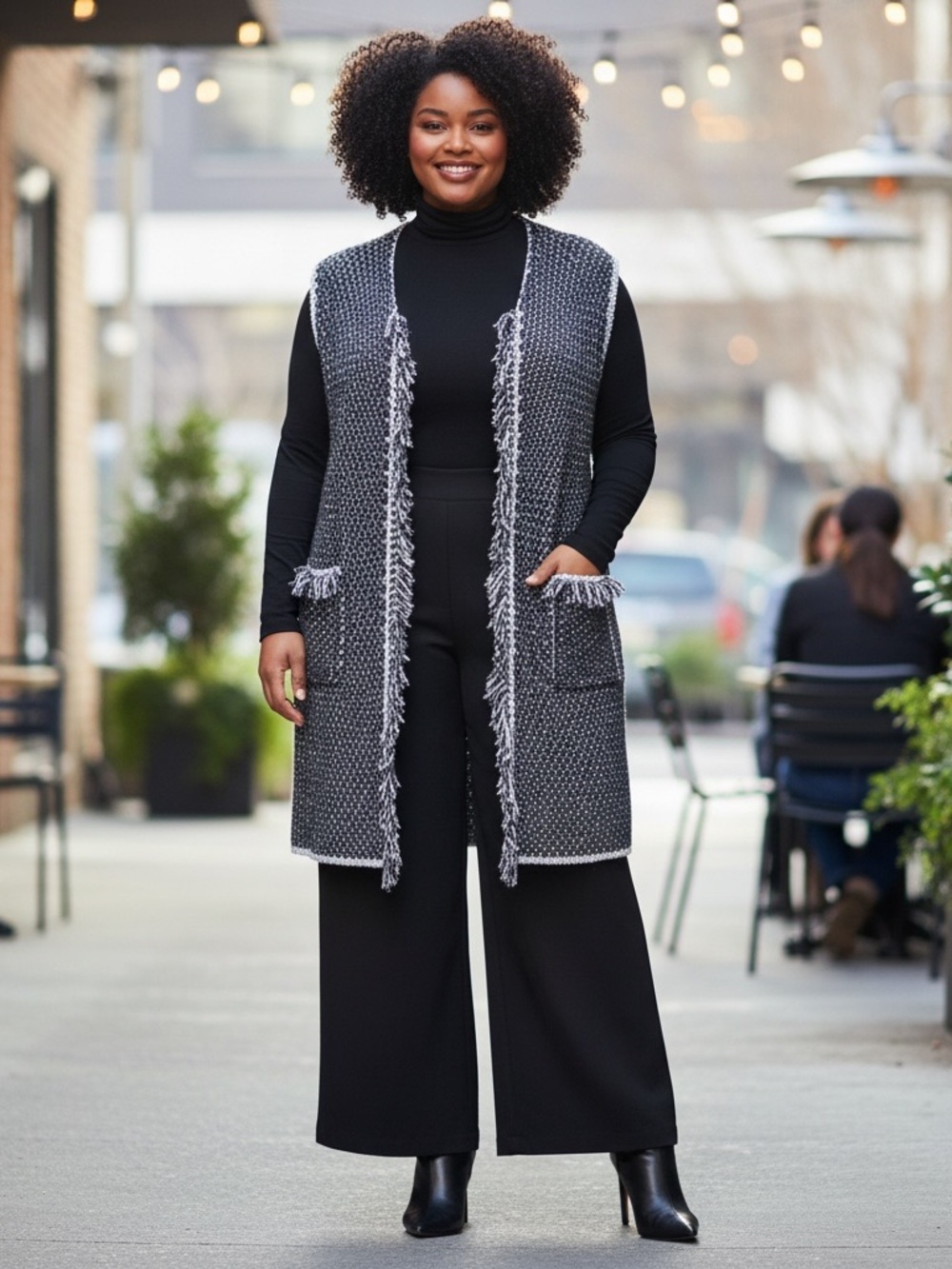 Cocogio wool blend open front sweater size one size‎ fits most